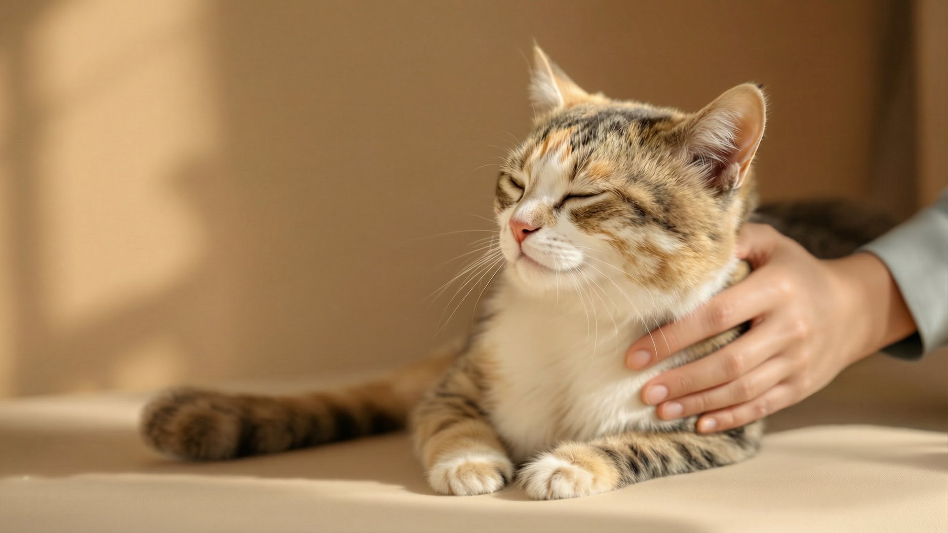 Katze entspannt bei mobiler Osteopathie